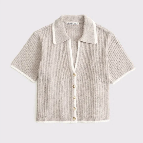 Brand new/ never worn. Abercrombie & Fitch Tan Knit Sweater - Picture 1 of 4